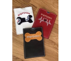 ITH - Stickserie Impfpasshüllen - Hund, Katze, Pferd, Kaninchen